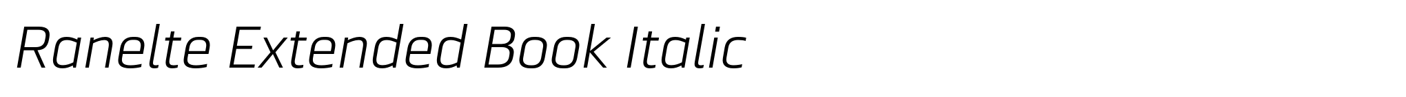 Ranelte Extended Book Italic image